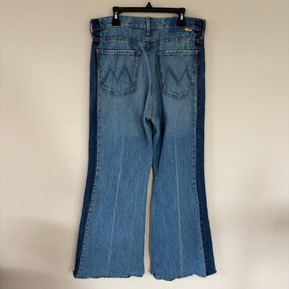 MOTHER Superior Tux Sidestepper Sneak Fray Wide Leg Flare Jeans (28) - Picture 8 of 12